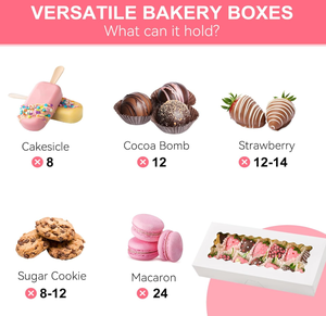 Boîtes de boulangerie biodégradables avec lamination mate, à ouverture automatique, pour friandises, collations, fraises enrobées de chocolat, bombes de chocolat chaud - Product Image 4