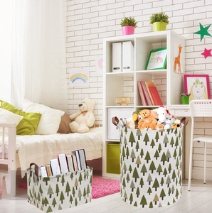 Cesto portaoggetti in tessuto pieghevole con manici, contenitore organizer salvaspazio di grande capacità per armadi e scaffali domestici - Product Image 2