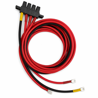 Câble d'alimentation pour stockage d'énergie EV 1500V, faisceau de câbles 10mm² avec connecteur AC 4 trous, borne annulaire plaquée or, assemblage de câbles de batterie