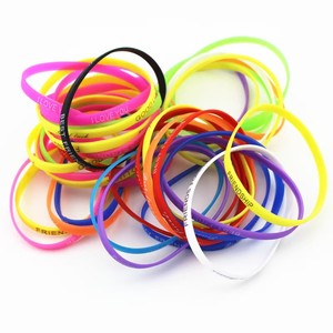 5mm High Elasticity Silicone Wristband Thin Solid Color <b>Rubber</b> <b>Product</b> for Kids Men Women - Product Image 4
