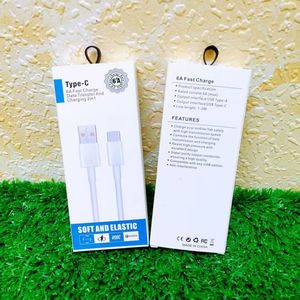 6A Fast Charging <b>Cable</b> for <b>USB</b>-Type-C with Retail Box for huawei xiaomi Samung Date <b>Cable</b> - Product Image 1