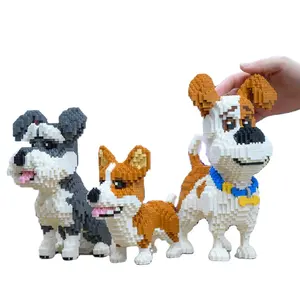 pieces pieced together small particles educational building blocks toys diamond building blocks hand do pet dog model decoration