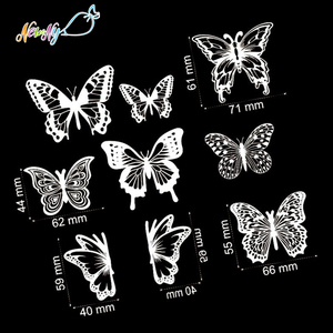 Disponibili all'Ingrosso Accessori per Decorazione Torte, Topper per Torte di <span class=keywords><strong>Compleanno</strong></span> in Plastica Acrilica a Forma di Farfalla - Product Image 2