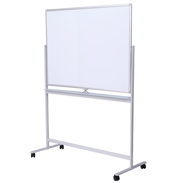 Office School Mobile 360 Degree Revolving Magnetic Double Side Whiteboard With Stand