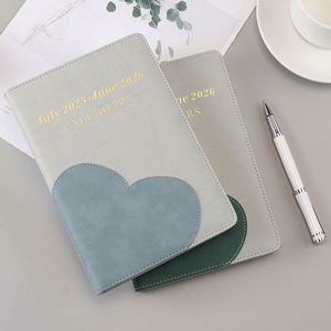 Carnet A5 en PU, couverture rigide, design en forme de cœur, couverture épaisse, journal scolaire, agenda, logo personnalisé pour entreprise, cadeau d'affaires - Product Image 5