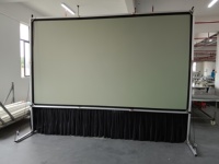 Écran de projection portable en PVC 16:9 de 100, 120, 150 pouces avec support pliable rapide, kit de drapé noir pour projection avant et arrière