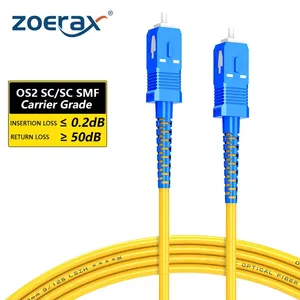 Câble de brassage optique ZOERAX OS2 SC vers SC 3,0 mm monomode LSZH avec céramique de zircone - Product Image 1