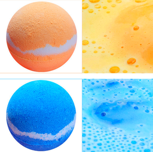 Bombas de bola de sal de baño ingredientes naturales orgánicos Fizzer de baño Venta al por mayor bomba de baño individual sorpresa interior anillo de colores mezclados - Product Image 4