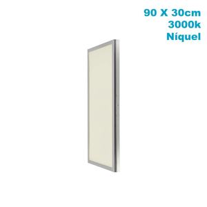 Panel LED 72W 3000K Niquel Satinado 30x90x2,3 cm, 5760 lm. Brillo cálido y elegante, perfecto para iluminar cualquier espacio. - Product Image 1