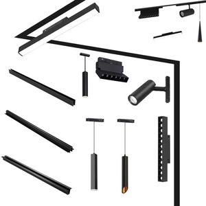 <span class=keywords><strong>Luminaires</strong></span> à LED sur <span class=keywords><strong>rail</strong></span> magnétique, spots de <span class=keywords><strong>plafond</strong></span> flexibles, système de <span class=keywords><strong>rail</strong></span> magnétique pour intérieur, maison moderne, salon, cuisine - Product Image 1