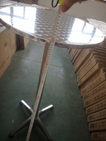 Table de bar pliante réglable en hauteur, légère, ronde, en aluminium, pour patio, extérieur, jardin, portable et durable