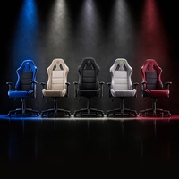 Chaise de jeu inclinable en cuir robuste pivotante à 360 degrés, capacité 150 kg, OEM ODM, avec accoudoirs réglables pour la maison