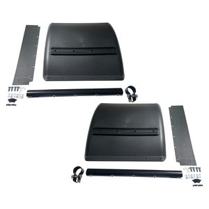 Nouveau garde-boue en plastique polyéthylène noir <span class=keywords><strong>Pino</strong></span> 24" x 29" avec kit de support tubulaire pour Kenworth pour Peterbilt - Product Image 2
