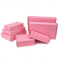 Boîtes en papier roses personnalisées, boîtes d'emballage en papier pour accessoires de mode