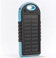 Batterie solaire 5000 mAh avec logo personnalisé, chargeur portable avec lampe torche LED pour le camping, les voyages en plein air