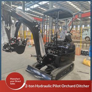 Mini-excavatrice multifonctionnelle pour la maison, petite excavatrice agricole pour vergers, machine à 2 crochets, fabriquée en Shandong - Product Image 1
