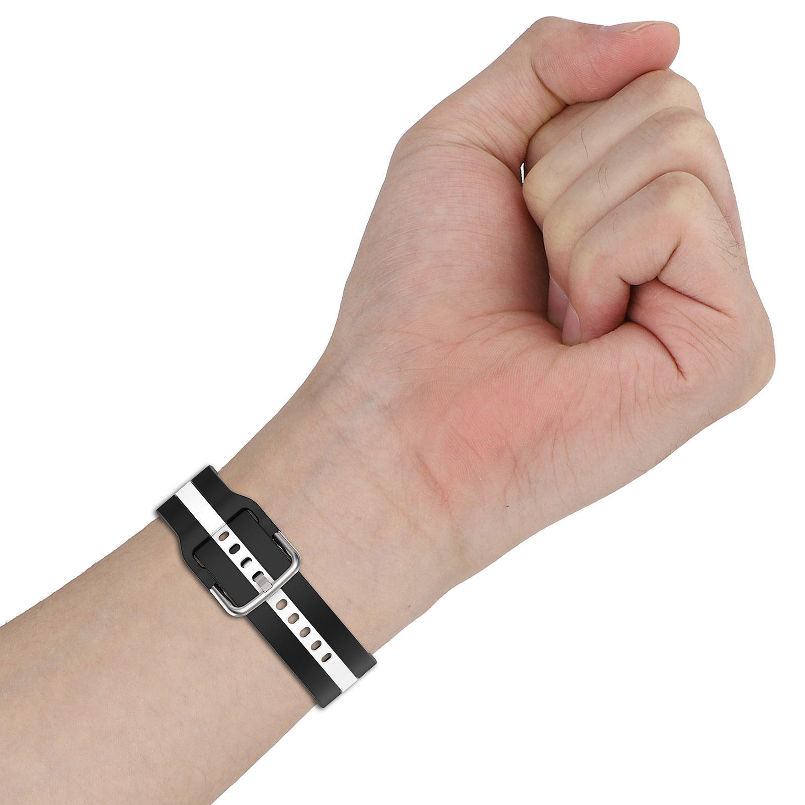 Dual Color Stripe Silicone Smart Watch Band Strap for Samsung