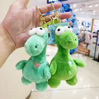 Pendentif poupée pendentif en peluche gros mignon dinosaure aux grands yeux porte-clés pendentif sac de poupée en peluche