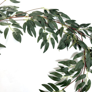 Guirlande artificielle de feuilles de saule 100cm 200cm, décoration murale intérieure pour mariage, verdure hautement réaliste - Product Image 4