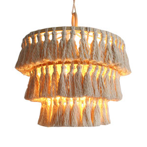 Factory Direct Sales Baumwolle Hand gewebter Weihnachts lampen schirm - Product Image 1