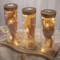 Lampe transparente DIY en forme de fleur de savon avec couvercle en verre anti-poussière pour bureau