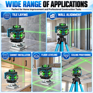 DERUIDA Niveau laser vert 4D 16 lignes 360° auto-nivelant haute précision avec télécommande pour la construction - Product Image 4