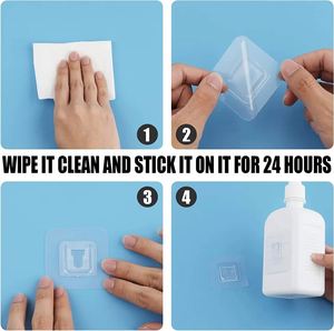 Ganchos Adhesivos de Doble Cara con Ventosa, Fuertes y Transparentes para Cocina y Baño - Product Image 6