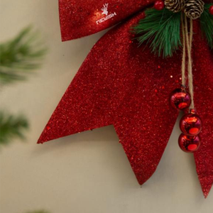 2025 arbre de noël haut décoration nouvel an fête décor à la maison paillettes nœud papillon pendentif noël <span class=keywords><strong>ruban</strong></span> arcs nouvel an cadeau - Product Image 3