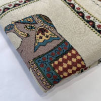 Tissu teint en fil à motif éléphant Jacquard personnalisé Textile de maison avec technique tissée Coussin Robe Couverture Rideau Sac Tissu