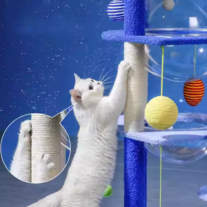 Nuovo gatto <span class=keywords><strong>albero</strong></span> <span class=keywords><strong>albero</strong></span> di velluto carino gatto con la palla appesa bastoni <span class=keywords><strong>per</strong></span> graffiare <span class=keywords><strong>per</strong></span> gatto struttura arrampicata - Product Image 3