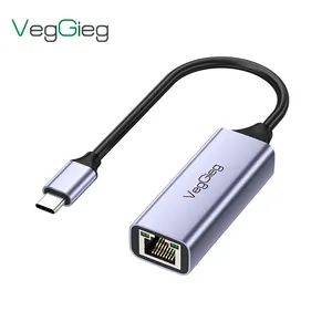 Veggieg High Quality Aluminum Alloy Shell Usb To Ethernet Network Cards USB 3.0 1000Mps To Ethernet Network Card For Windows Mac