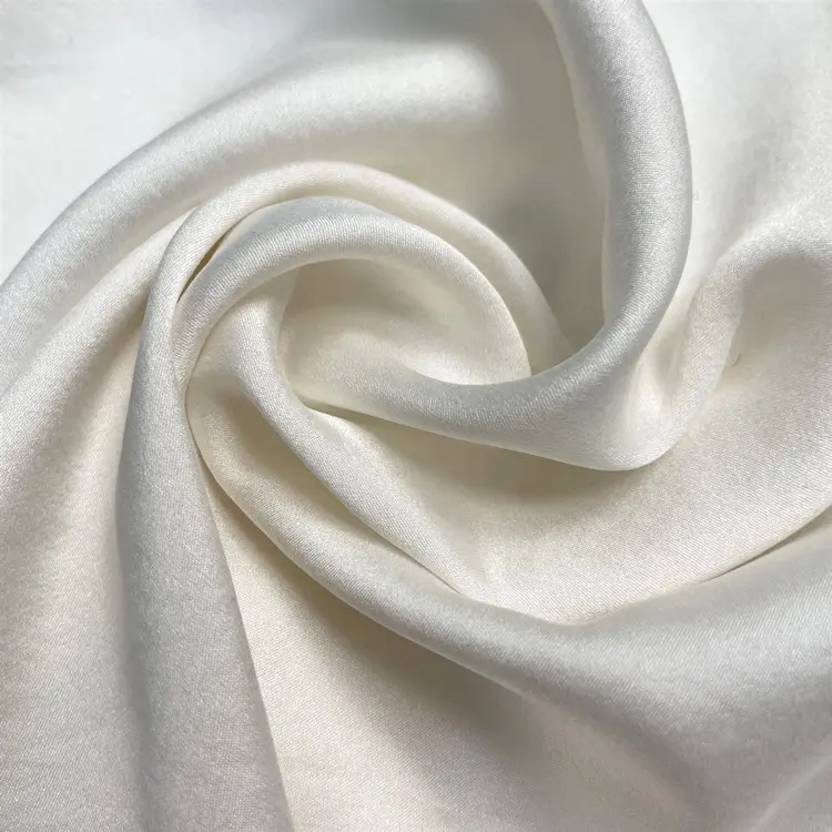 100% silk satin fabric 19mm silk satin sand wash fabric natural white silk fabric