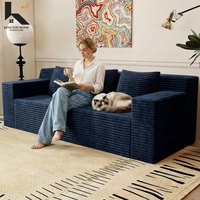 Konvertierbares Schlafsofa, klappbare Bodencouch, Cord-Faltsofa, bequemes Lounge-Liegesofa für Wohnzimmer und Schlafzimmer