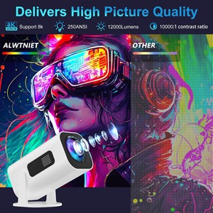 Mini proyector ultracorto portátil de uso doméstico, Android, Smart TV, videojuegos, teléfono móvil, decodificación 8K, proyector de tiro corto 4K - Product Image 4