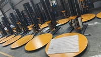 Enrouleuse automatique de palettes Everlift, enrouleuse industrielle avec plateau tournant pour la logistique d'entrepôt, prix d'usine