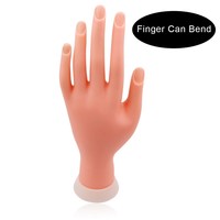 Main pliable en silicone, doigts souples, modèle pour pratique Nail Art, manucure, Design formation, Salon de beauté, main mobile