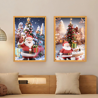 Cadre photo en bois, design Art Déco, graphismes lumineux multicolores, détection tactile, motif nature morte, décoration intérieure