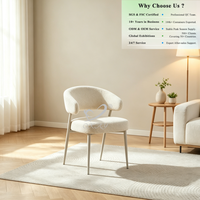 Chaise de salle à manger ergonomique en tissu, design moderne, durable, pour hôtels, prête à l'exportation, directement de l'usine OKAY