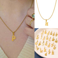 LUCKYDG Pendentifs Breloques Lettres Bulles Délicates Plaqué Or 18K Hypoallergéniques Résistants à l'Eau et au Ternissement pour Fabrication de Bijoux Colliers