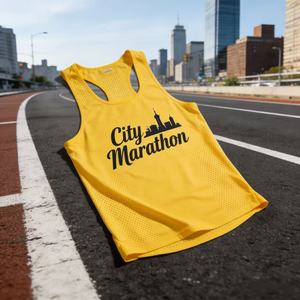 Camiseta Deportiva sin Mangas para Maratón, Sublimada, de Secado Rápido, con Estampado Completo, para Maratón de Colores - Product Image 1