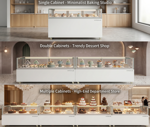 Vitrina Refrigerada Comercial de Una Sola Capa para Pasteles, con Enfriamiento por Aire e Iluminación LED Mejorada para Panaderías y Tiendas de Postres - Product Image 6