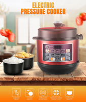 5L/6L Multi Fonction Temps De Cuisson Préréglage Led Affichage Antiadhésif Haute Autocuiseur Électrique pour Porridge Poisson Poulet