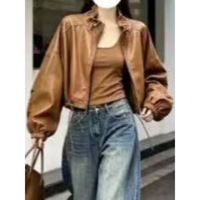 Veste classique noire de qualité supérieure pour femmes, en similicuir PU, manteau personnalisé pour l'automne, vêtements d'extérieur pour le bureau