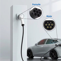 Câble de recharge pour véhicules électriques Type 2 vers Type 2, 7 kW, 32 A, 5 m, normes européennes CE FCC ROHS UKCA, logo personnalisé