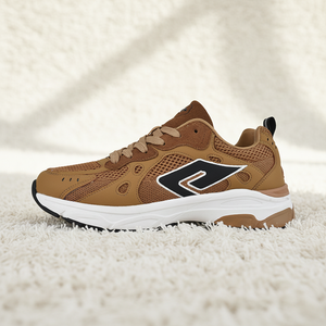 <span class=keywords><strong>Sneakers</strong></span> Chunky da Uomo QILOO in Pelle Sintetica e Mesh, Colore Caffè, Comode Scarpe Casual, Campione Disponibile - Product Image 1