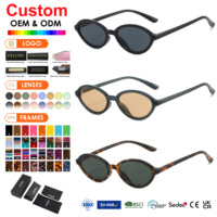 Lunettes de soleil en gros, nouvelle collection, esthétique Y2K, petites ovales, protection UV400, logo personnalisé, lunettes rétro pour festival de musique et fête