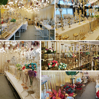 Zhuoyun bonne qualité événement vacances Table décoration bougeoir Transparent acrylique mariage pièce maîtresse