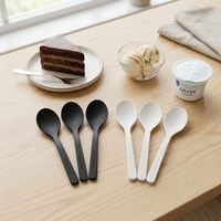Ensemble de couverts jetables biodégradables en CPLA, cuillère à thé en plastique, agitateur à café pour la restauration et les événements