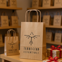 Tas Kertas Kraft Perhiasan Mewah Ramah Lingkungan Tahan Lama Bertema Anime dengan Desain Lengan Bunga Set Kotak Hadiah Kustom Siap Kirim