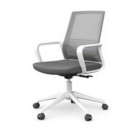 Chaise de bureau pivotante simple et décontractée, chaise de conférence minimaliste en maille, chaise de bureau ergonomique réglable en hauteur et fixe